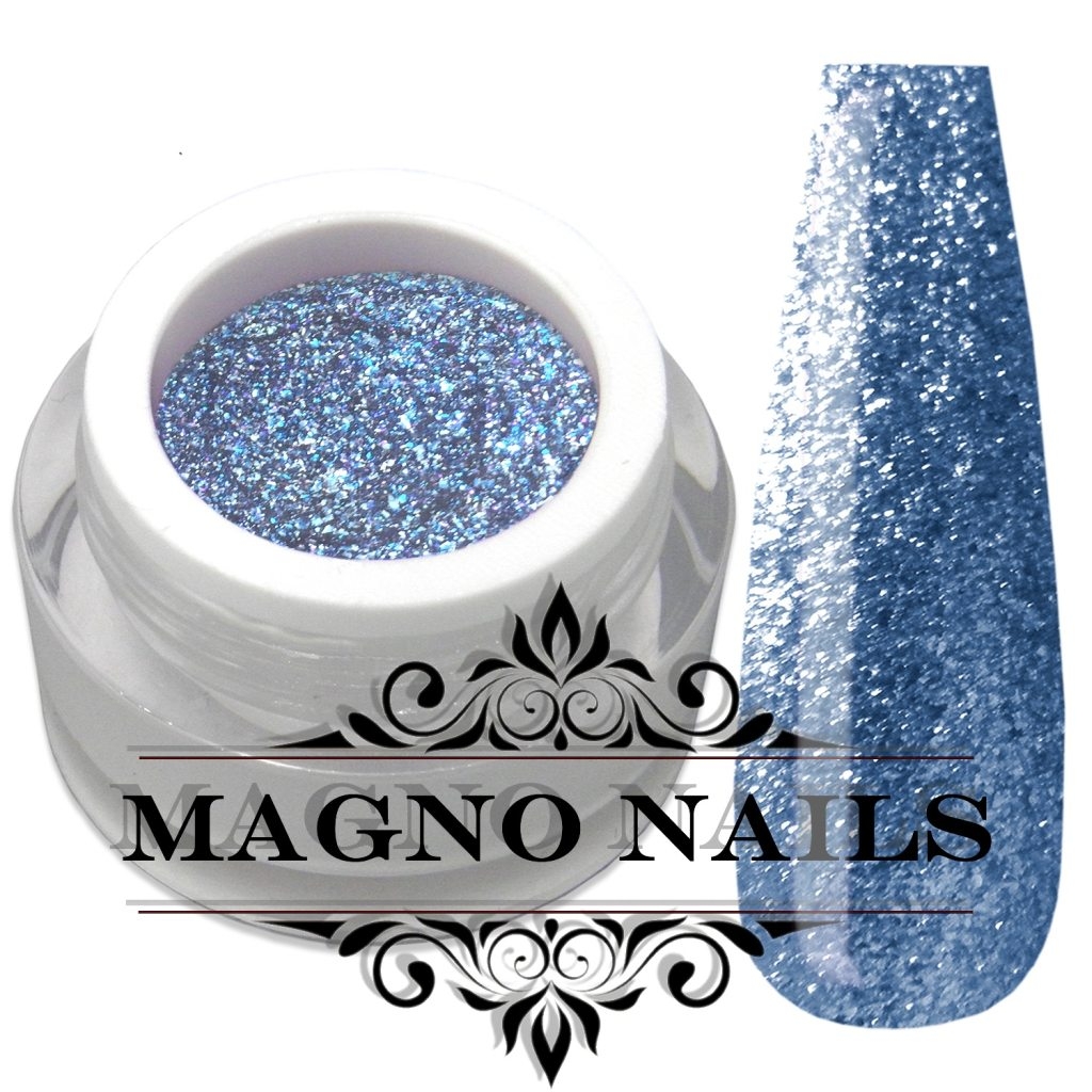 UV Gel - 1917 - Chrome Glitter Glam Gel - Crystal Blue